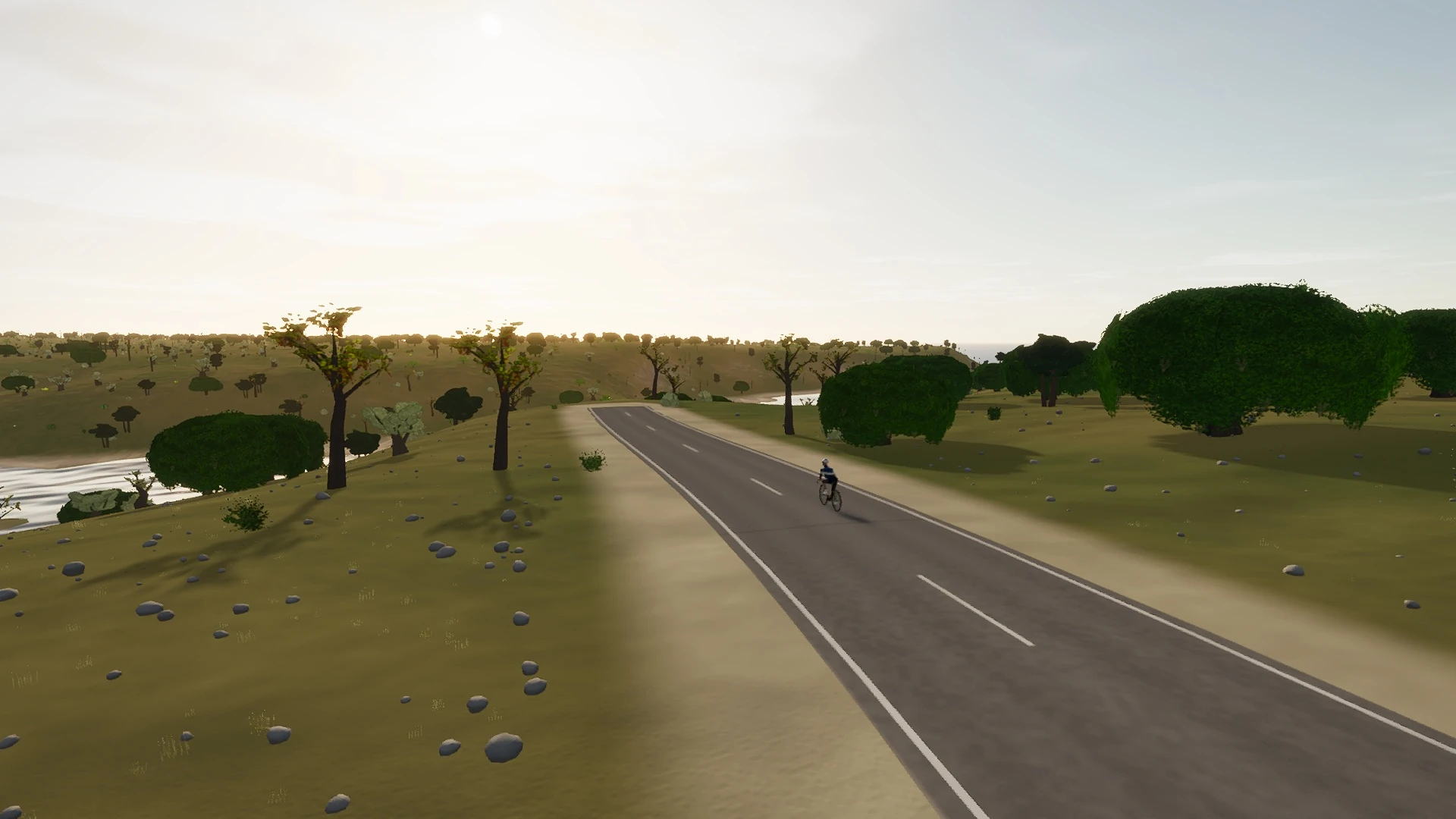 In-game preview of Santanyí to Cala Figuera