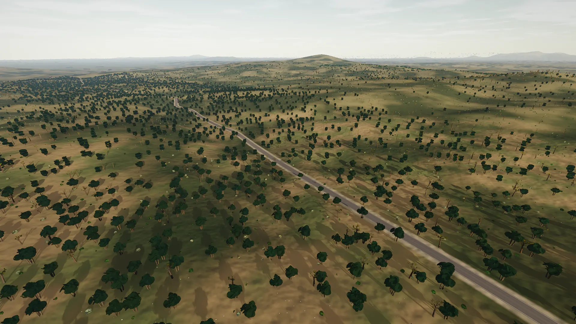 In-game view captured on The Serra de Calicant Crossing, a cycling route in Llevant & East Coast