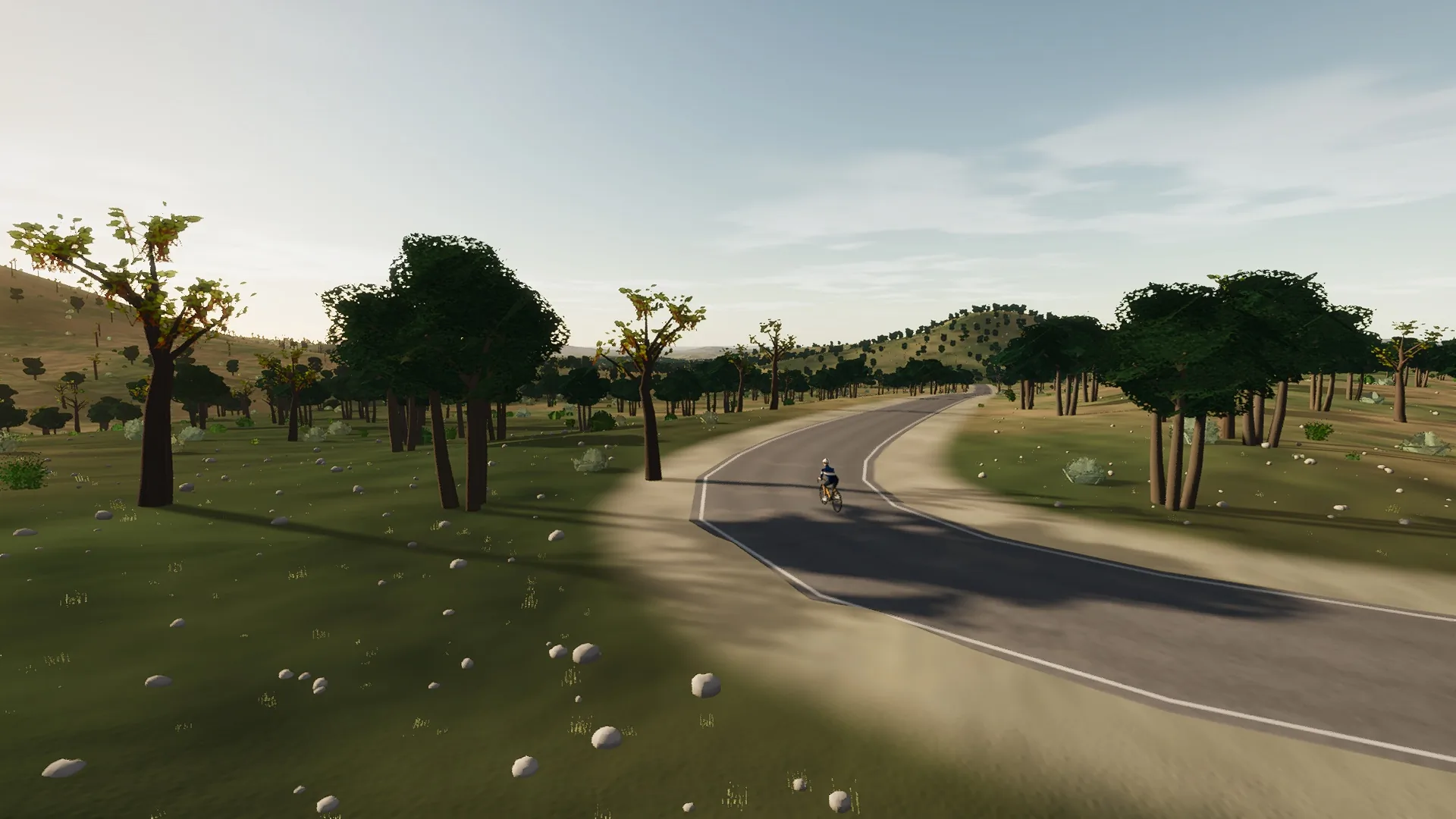 In-game view captured on The Calicant Branch, a cycling route in Llevant & East Coast