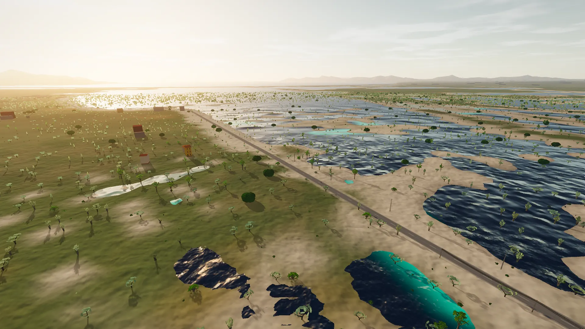 In-game view captured on The Camí de Can Blau, a cycling route in North Mallorca