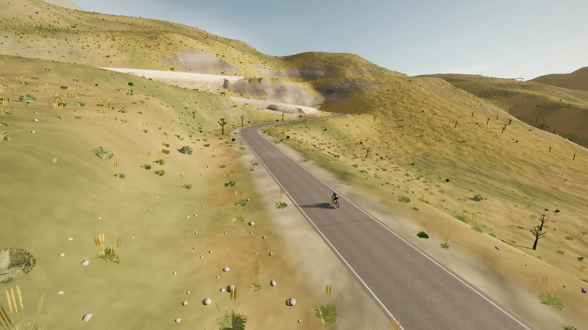 In-game view captured on Coll dels Reis Ramp, a cycling route in Pla de Mallorca