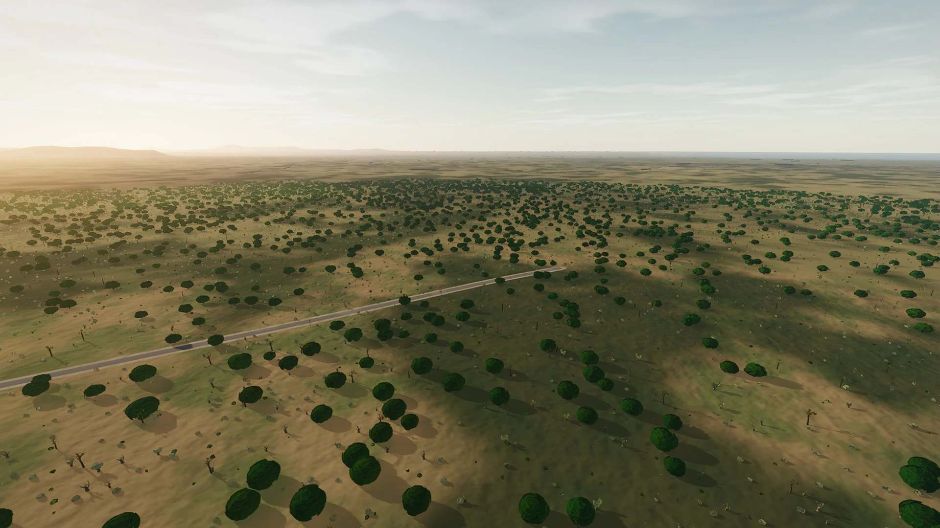 In-game view captured on Camí Vell de Cala Pi, a cycling route in Migjorn & South