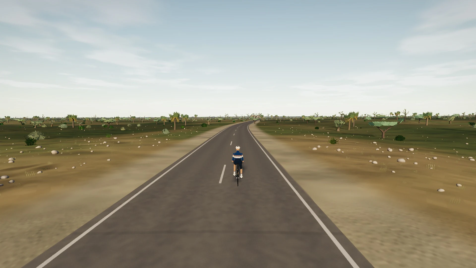 In-game view captured on The Llucmajor West Arm, a cycling route in Migjorn & South
