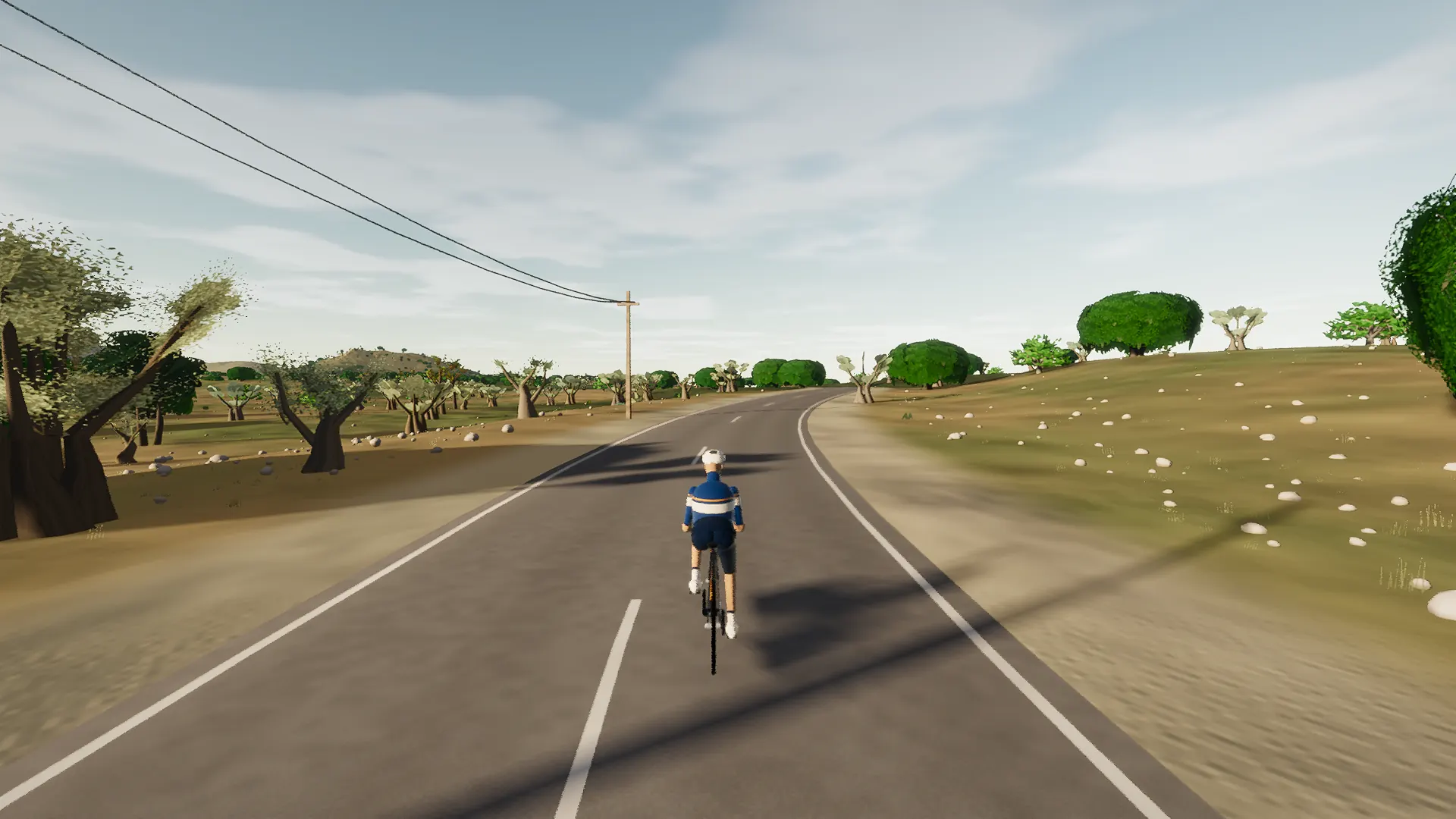 In-game view captured on Manacor to Santanyí on the Ma-14, a cycling route in Llevant & East Coast