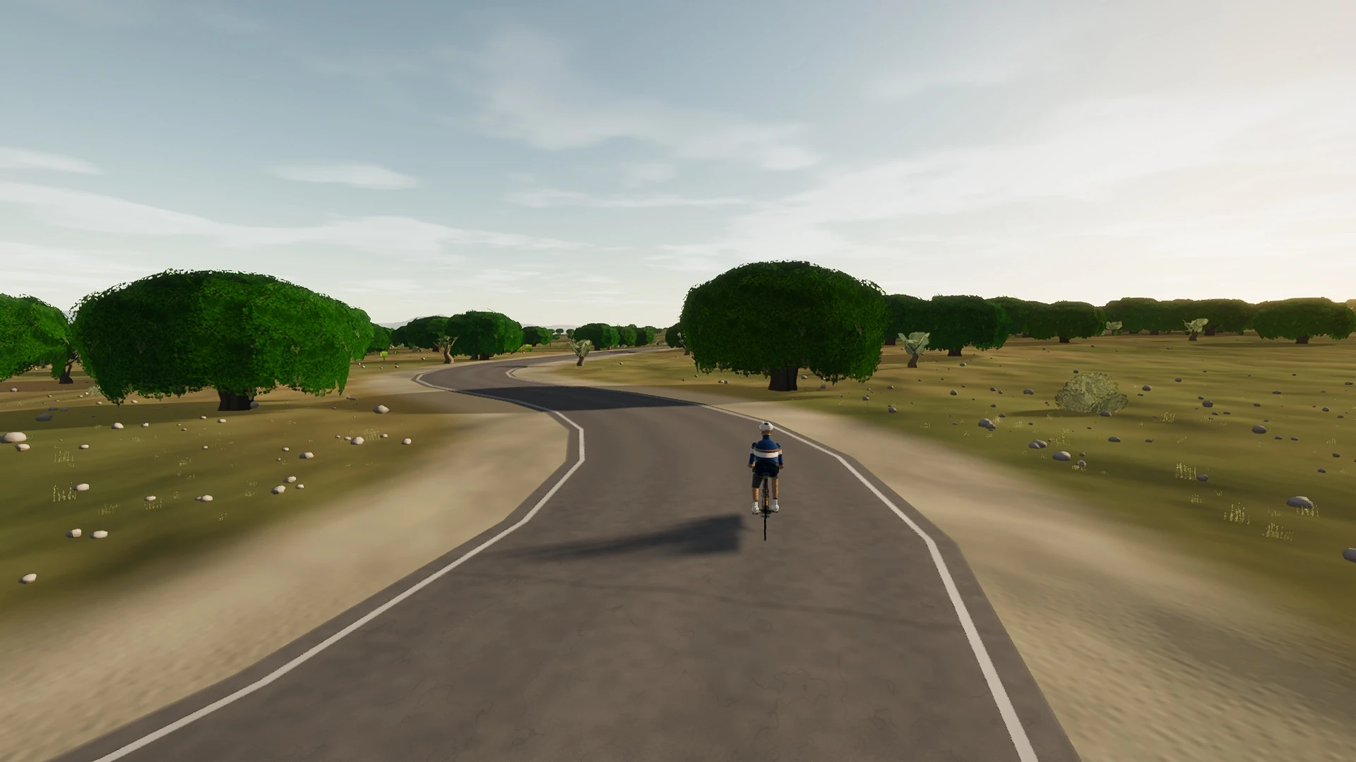 In-game view captured on The Ma-3340 North, a cycling route in Pla de Mallorca