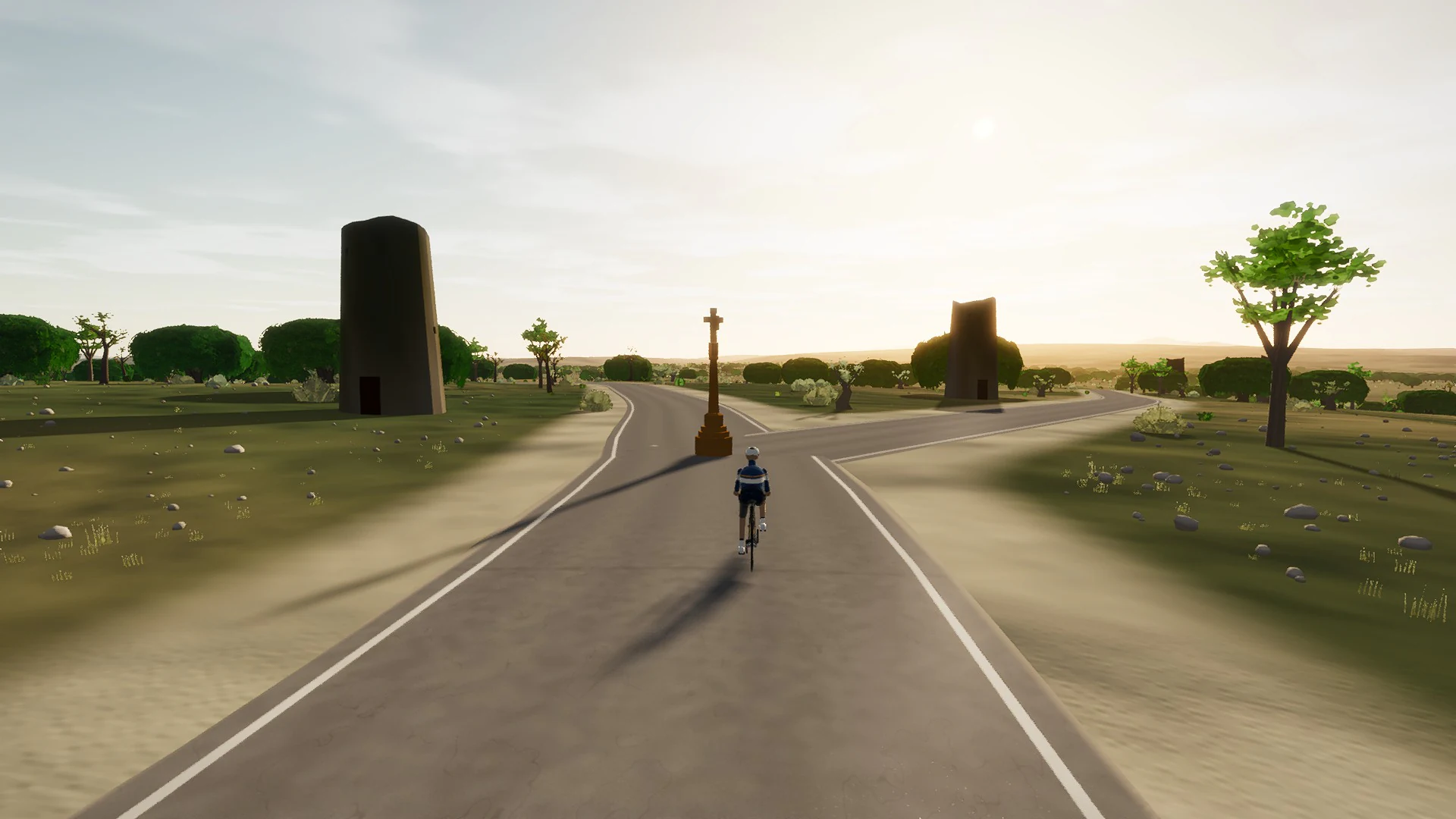 In-game view captured on Into Petra, a cycling route in Llevant & East Coast