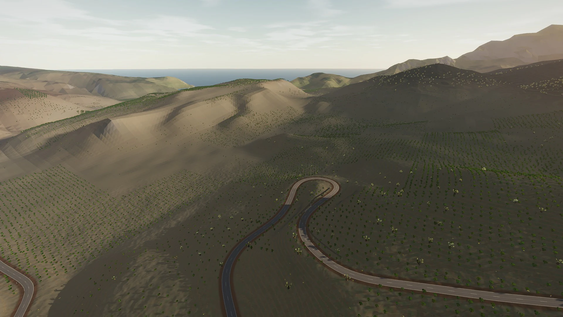In-game preview of Descent to Sóller